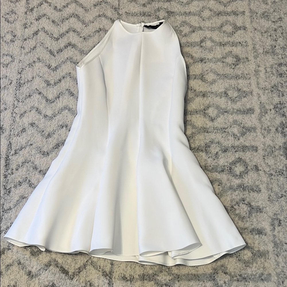 Zara Elegant White Sleeveless Dress